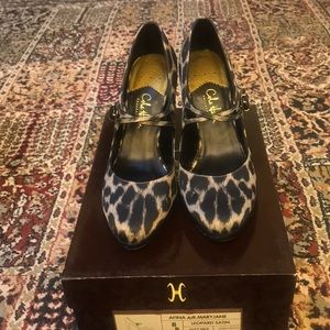 Cole Haan Collection Afina Air Leopard Satin Heels